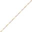 Pulsera oro 18k bicolor 19 cm brillante para mujer